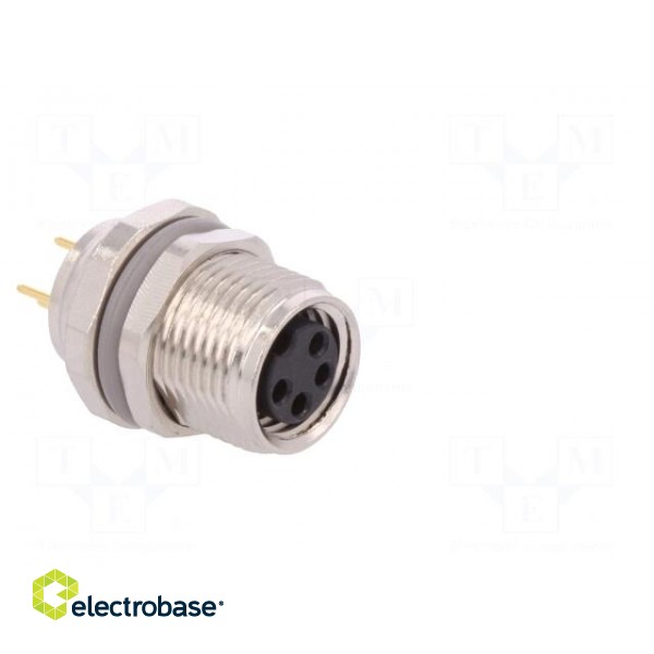 Connector: M8 | female | PIN: 4 | for panel mounting,front side nut paveikslėlis 8