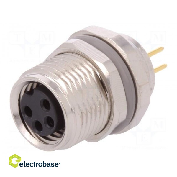 Connector: M8 | female | PIN: 4 | unshielded | socket | IP67 | 30V | 2÷4.5mm image 1
