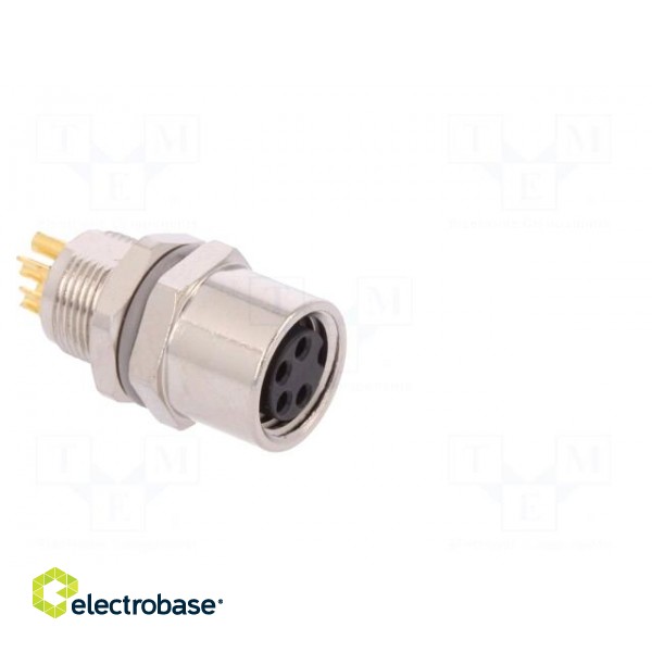 Connector: M8 | female | PIN: 4 | for panel mounting,rear side nut paveikslėlis 8