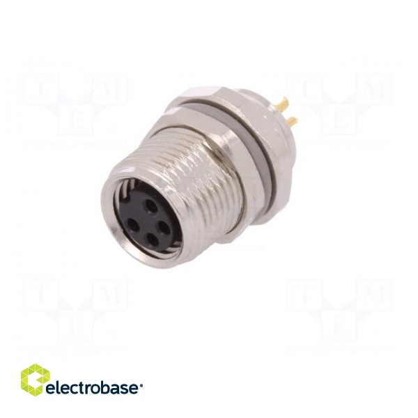 Connector: M8 | female | PIN: 4 | for panel mounting,front side nut image 2