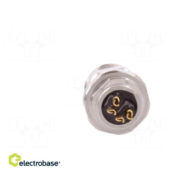 Connector: M8 | female | PIN: 4 | for panel mounting,front side nut paveikslėlis 5
