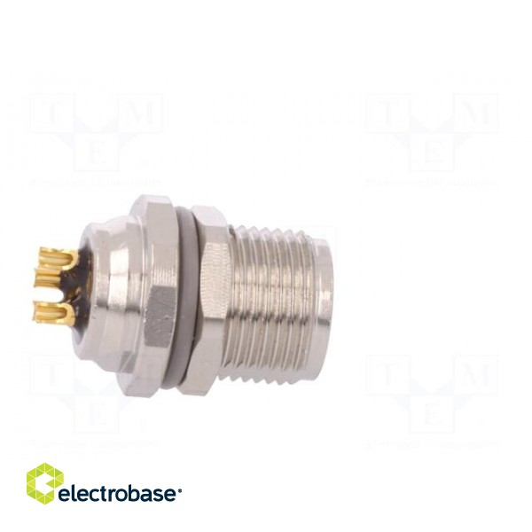 Connector: M8 | female | PIN: 4 | for panel mounting,front side nut paveikslėlis 7