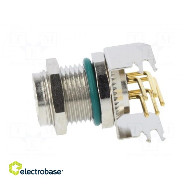 Connector: M8 | female | PIN: 5 | angled 90° | on PCBs | socket | 1.5A paveikslėlis 3