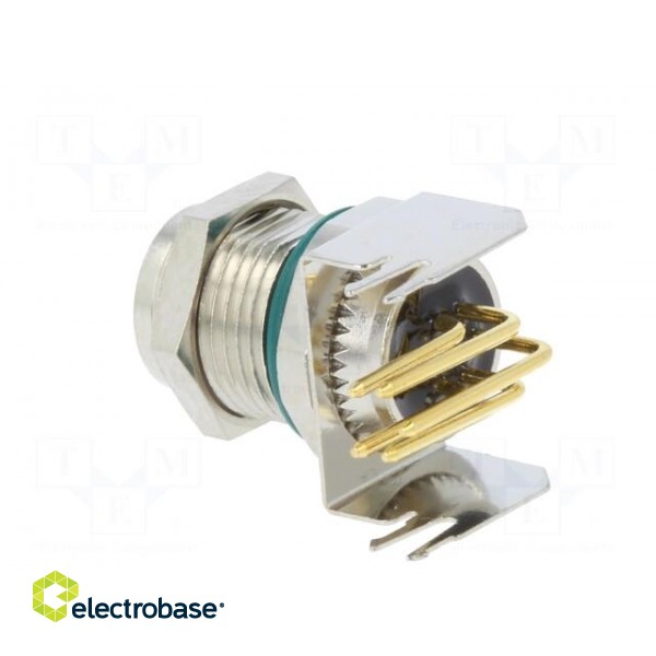 Connector: M8 | female | PIN: 5 | angled 90° | on PCBs | socket | 1.5A paveikslėlis 4
