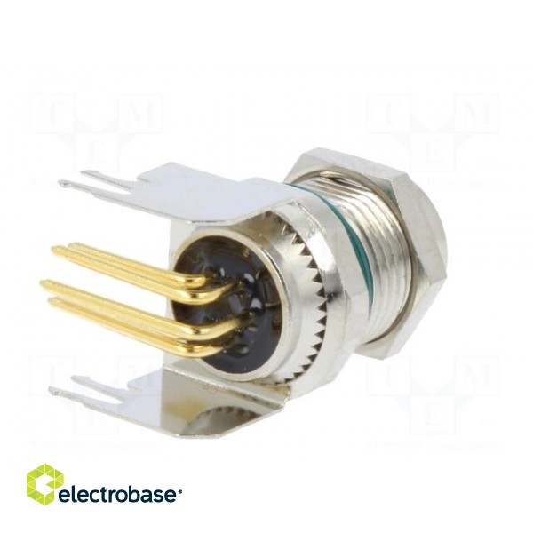 Connector: M8 | female | PIN: 5 | angled 90° | on PCBs | socket | 1.5A paveikslėlis 6