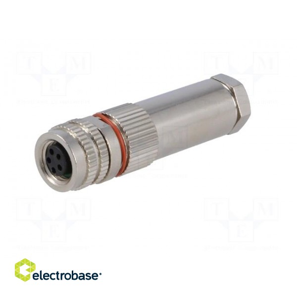 Connector: M8 | female | PIN: 5 | for cable | plug | 1.5A | IP67 | 30V фото 2