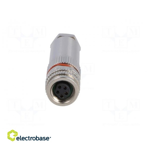 Connector: M8 | female | PIN: 5 | for cable | plug | 1.5A | IP67 | 30V paveikslėlis 9