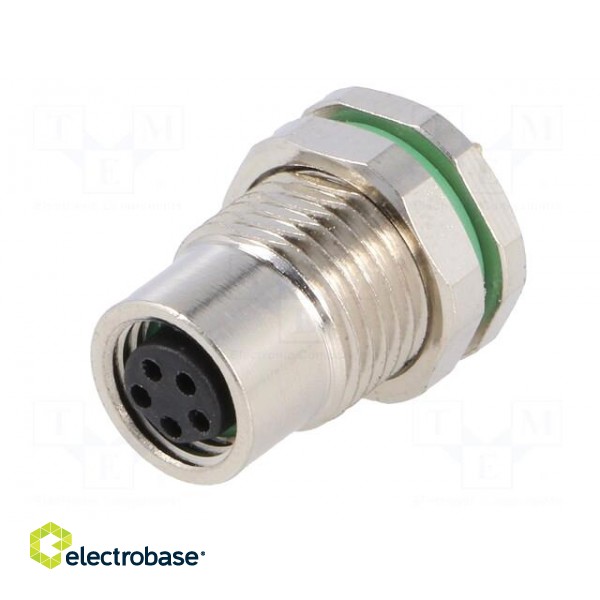 Connector: M8 | female | PIN: 5 | for panel mounting,front side nut paveikslėlis 2