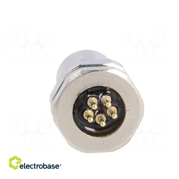 Connector: M8 | female | PIN: 5 | for panel mounting,front side nut paveikslėlis 5