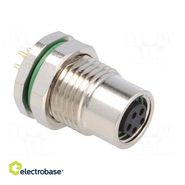 Connector: M8 | female | PIN: 5 | for panel mounting,front side nut paveikslėlis 8