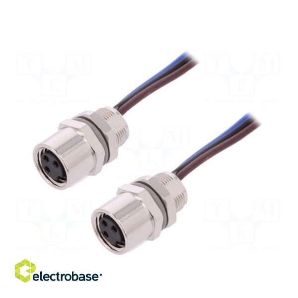 Connector: M8 | Len: 0.2m | female | PIN: 3 | socket | IP67 | 60V