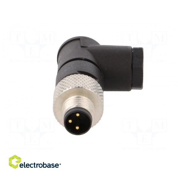Connector: M8 | male | PIN: 3 | angled 90° | for cable | plug | 4A | IP67 paveikslėlis 9