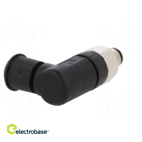 Connector: M8 | male | PIN: 3 | angled 90° | for cable | plug | 4A | IP67 фото 6