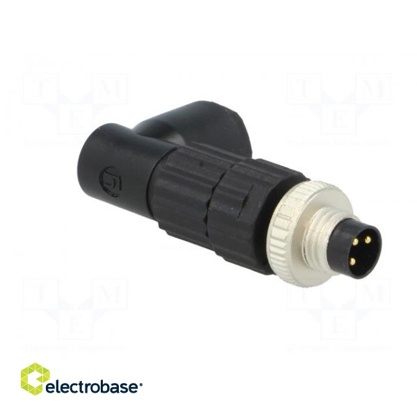 Connector: M8 | male | PIN: 3 | angled 90° | for cable | plug | E | 3A | IP67 image 8