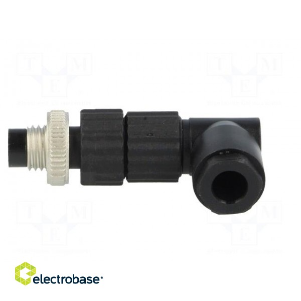 Connector: M8 | male | PIN: 3 | angled 90° | for cable | plug | E | 3A | IP67 image 3