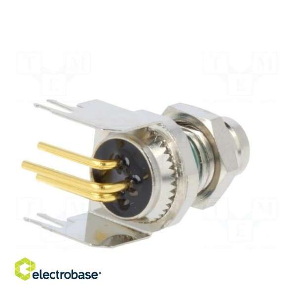 Connector: M8 | male | PIN: 3 | angled 90° | on PCBs | socket | 4A | IP68 paveikslėlis 6