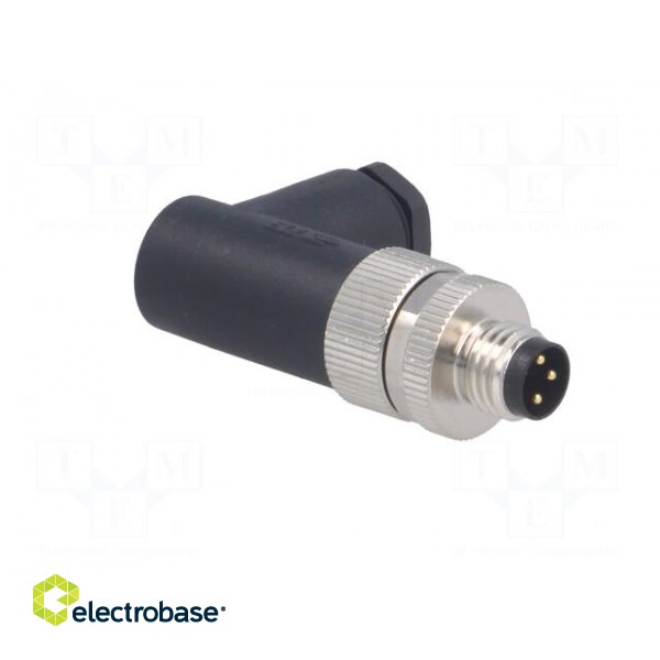 Connector: M8 | male | PIN: 3 | angled 90° | unshielded | for cable | plug image 8