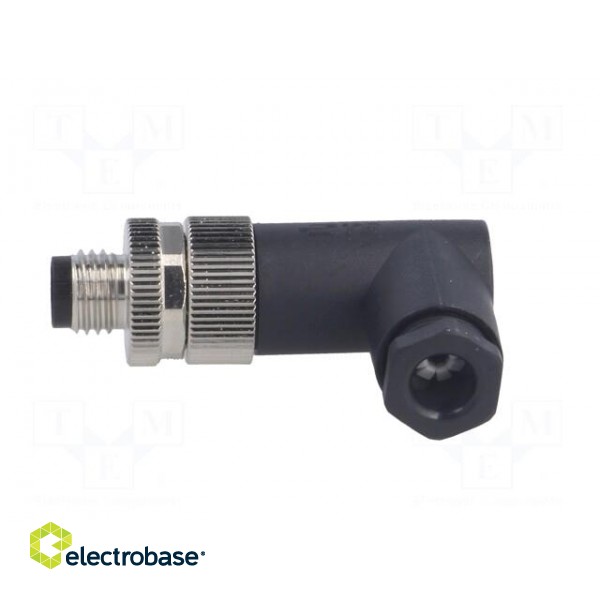 Connector: M8 | male | PIN: 3 | angled 90° | unshielded | for cable | plug paveikslėlis 3