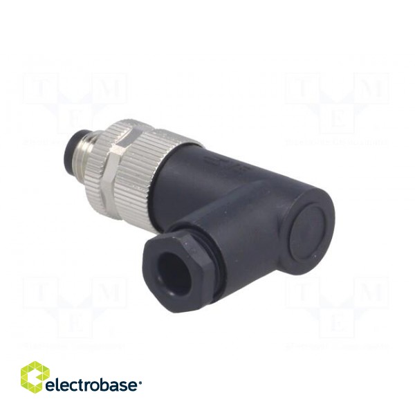 Connector: M8 | male | PIN: 3 | angled 90° | unshielded | for cable | plug paveikslėlis 4