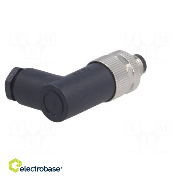 Connector: M8 | male | PIN: 3 | angled 90° | unshielded | for cable | plug paveikslėlis 6