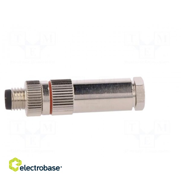 Connector: M8 | male | PIN: 3 | for cable | plug | 3A | IP67 | 60V фото 3