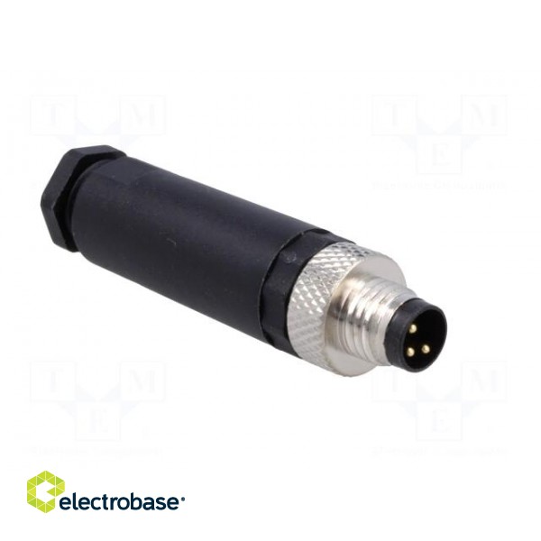Connector: M8 | male | PIN: 3 | for cable | plug | 3A | IP67 | 60V image 8