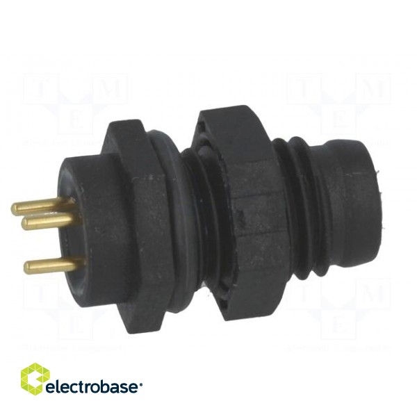 Connector: M8 | male | PIN: 3 | for panel mounting | socket | 3A | IP67 paveikslėlis 7