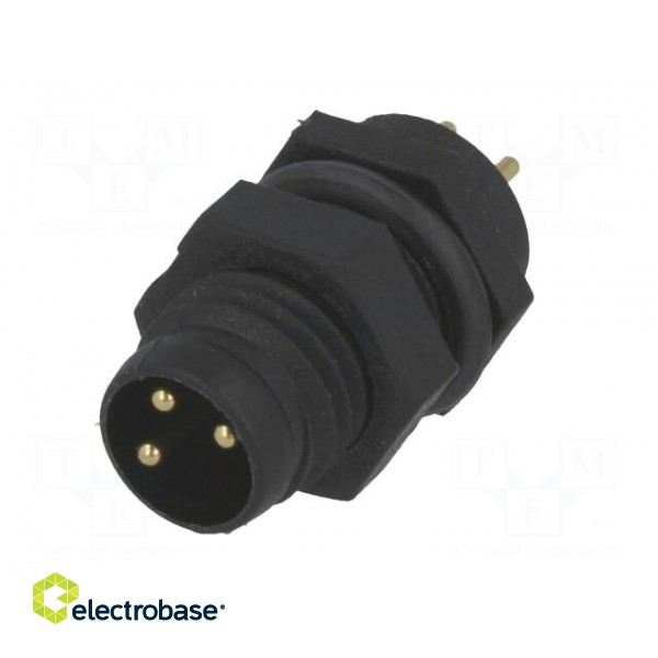 Connector: M8 | male | PIN: 3 | for panel mounting | socket | 3A | IP67 фото 2