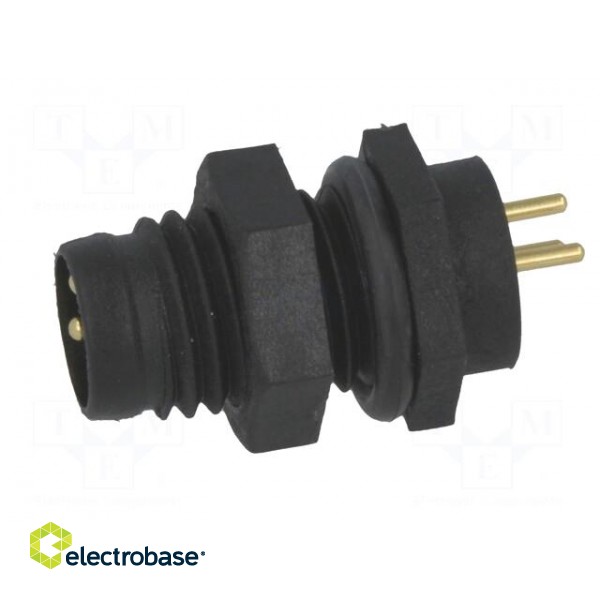 Connector: M8 | male | PIN: 3 | for panel mounting | socket | 3A | IP67 paveikslėlis 3