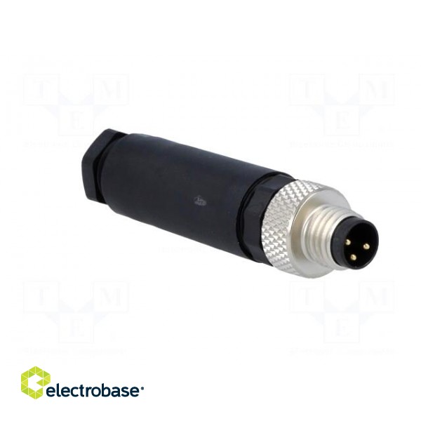 Connector: M8 | male | PIN: 3 | straight | for cable | plug image 8