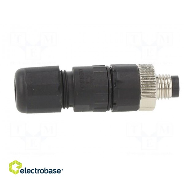 Connector: M8 | male | PIN: 3 | straight | for cable | plug | 3A | IP65 | 60V фото 7