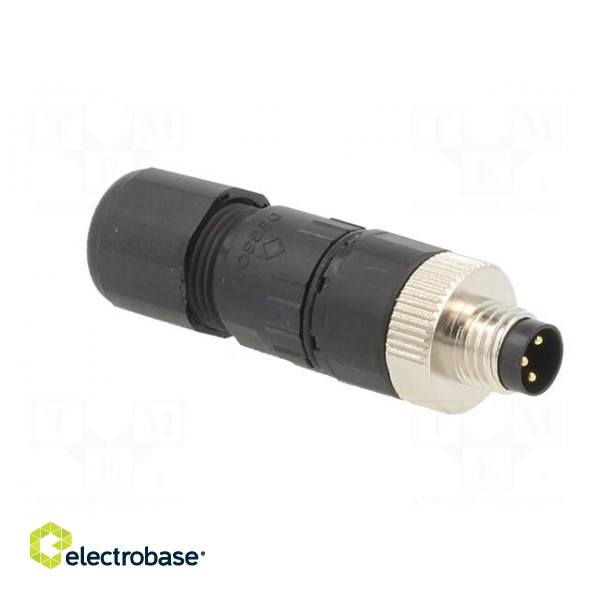 Connector: M8 | male | PIN: 3 | straight | for cable | plug | 3A | IP65 | 60V image 8