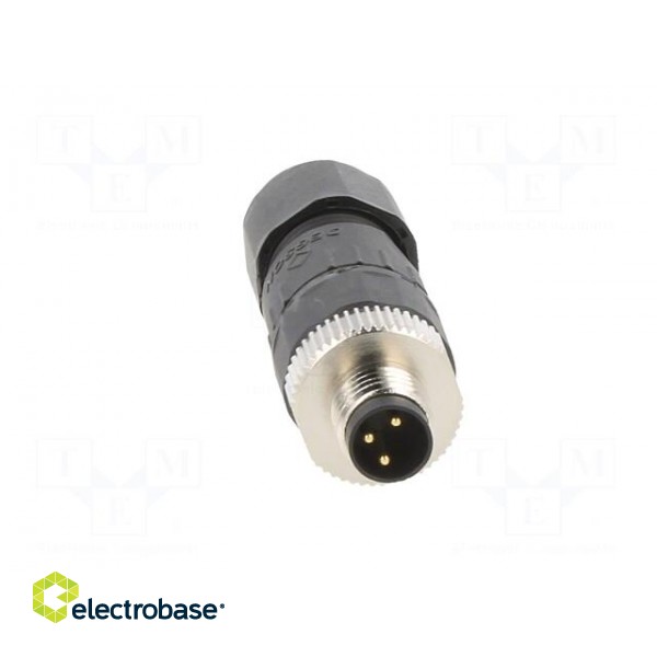 Connector: M8 | male | PIN: 3 | straight | for cable | plug | 3A | IP65 | 60V image 9