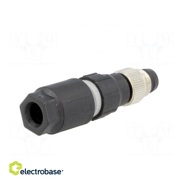 Connector: M8 | male | PIN: 3 | straight | for cable | plug | 4A | IP65/IP67 фото 6