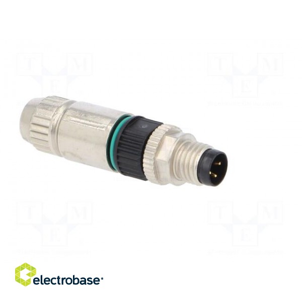 Connector: M8 | male | PIN: 3 | straight | for cable | plug | 4A | IP65,IP67 image 8