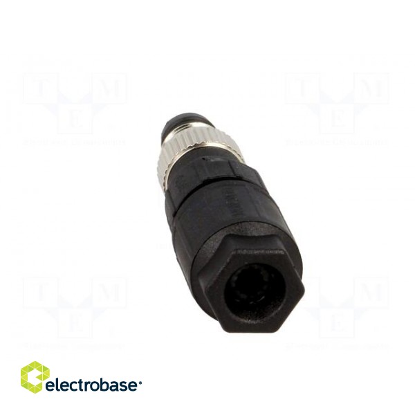 Connector: M8 | male | PIN: 3 | straight | for cable | plug | 4A | IP65/IP67 paveikslėlis 5