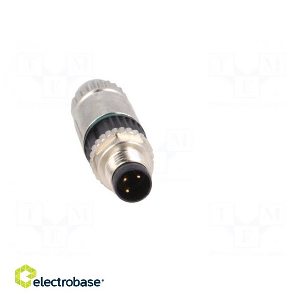 Connector: M8 | male | PIN: 3 | straight | for cable | plug | 4A | IP67 | 32V image 9