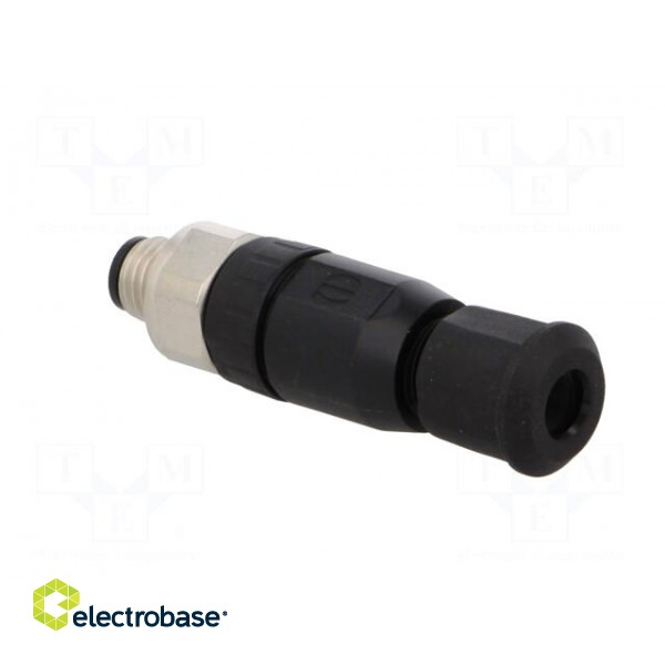 Connector: M8 | male | PIN: 3 | straight | for cable | plug | 4A | IP67 | 60V image 4