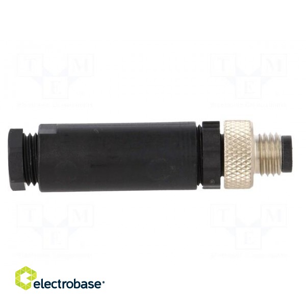 Connector: M8 | male | PIN: 3 | straight | for cable | plug | 4A | IP67 | 60V image 7