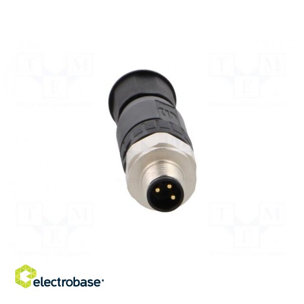Connector: M8 | male | PIN: 3 | straight | for cable | plug | 4A | IP67 | 60V image 9