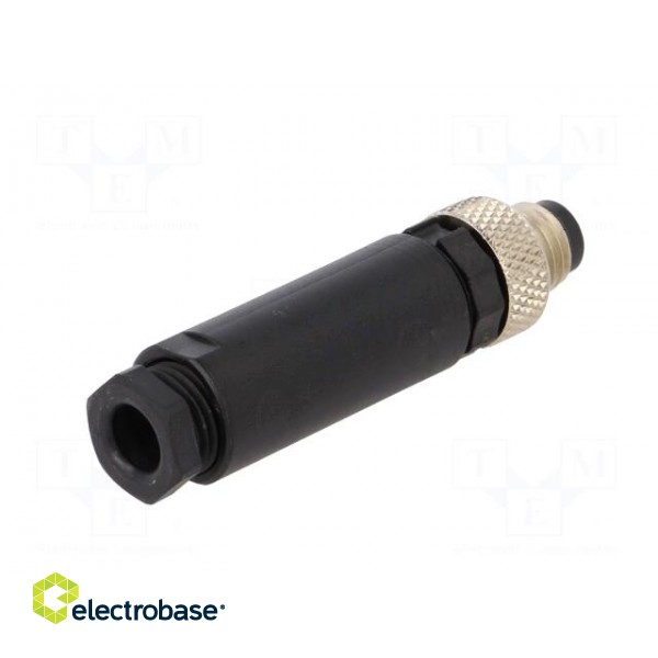 Connector: M8 | male | PIN: 3 | straight | for cable | plug | 4A | IP67 | 60V фото 6