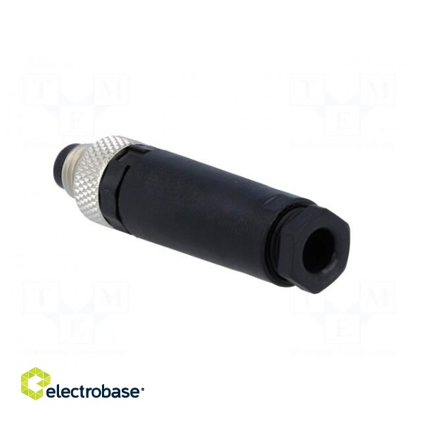 Connector: M8 | male | PIN: 3 | straight | for cable | plug image 4