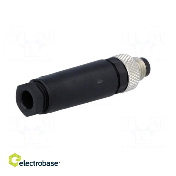 Connector: M8 | male | PIN: 3 | straight | for cable | plug image 6