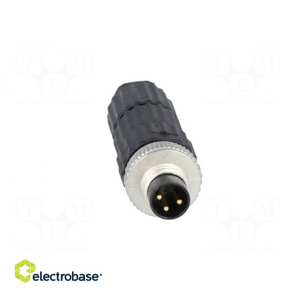 Connector: M8 | male | PIN: 3 | straight | for cable | plug | E | 4A | IP67 image 9