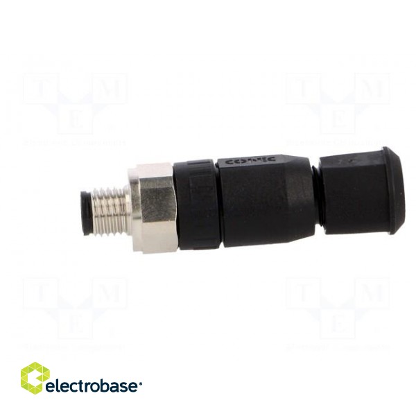 Connector: M8 | male | PIN: 3 | straight | for cable | plug | IP67 | 4÷5.5mm paveikslėlis 3