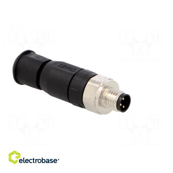 Connector: M8 | male | PIN: 3 | straight | for cable | plug | IP67 | 4÷5.5mm paveikslėlis 8