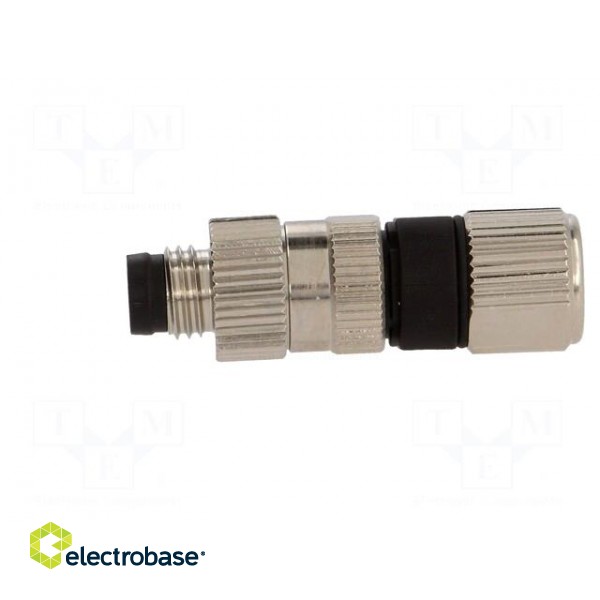 Connector: M8 | male | PIN: 3 | straight | for cable | plug | IP68 | 75V image 3