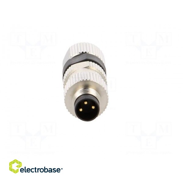 Connector: M8 | male | PIN: 3 | straight | for cable | plug | IP68 | 75V image 9