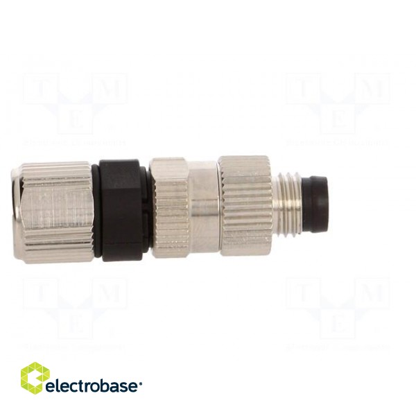 Connector: M8 | male | PIN: 3 | straight | for cable | plug | IP68 | 75V image 7