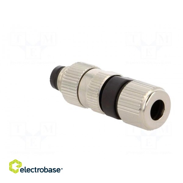 Connector: M8 | male | PIN: 3 | straight | for cable | plug | IP68 | 75V image 4
